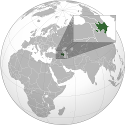 Location of Azerbaijan.