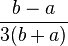 \frac{b-a}{3(b+a)}