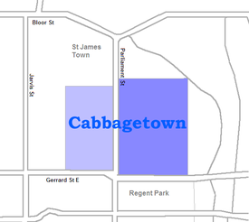The area west of Parliament is not always considered part of Cabbagetown