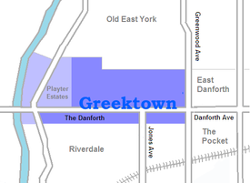Location of Greektown