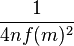  \frac{ 1 }{ 4n f( m )^2 }