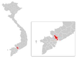 Location in Vietnam and Southern Vietnam