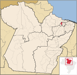 Location of Belém in the State of Pará