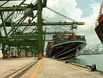The NYK Andromeda berthed in the Port of Singapore, 2005