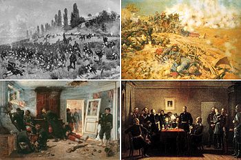 Collage of Franco–Prussian War imagery