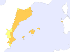 Map of catalan language domain