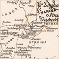 A fragment of Delafosse's (1904) linguistic map highlighting Nafaanra ('Nafana') in the borderland of Côte d'Ivoire and Ghana.