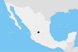 State of Aguascalientes within Mexico