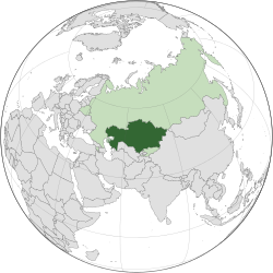 Location of  Kazakhstan  (green)