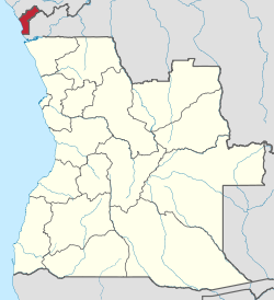 Cabinda (red), exclave of Angola