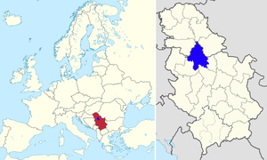 Location in Europe and Serbia