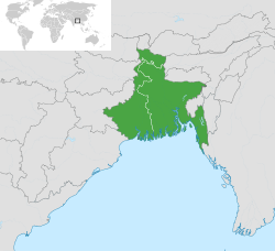 Map of the Bengal region