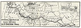 Map showing the location of The Oregon Trail
