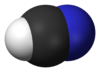 Spacefill model of hydrogen cyanide