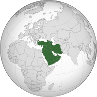 Location of Western Asia on Earth