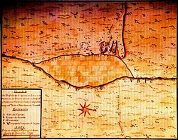 18th century map of Tubac and surroundings