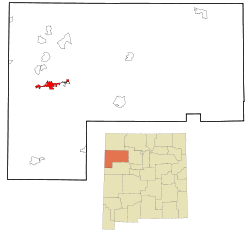 Location of Gallup in New Mexico