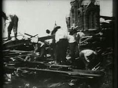 File:Searching for bodies, Galveston 1900.ogg