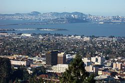 Downtown Berkeley viewed from the Berkeley Hills.