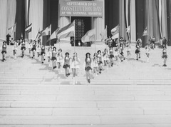 Photograph of Jefferson High School Marching Colonials Performing on the Steps of the National Archives Building on Constitution Day, 1974.tif