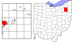 Location in Portage County and Ohio