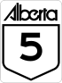 Alberta Highway 5 shield