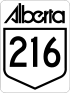 Alberta Highway 216 shield