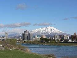 Morioka and Mount Iwate