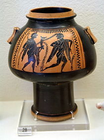 1075 - Keramikos Museum, Athens - 5th century BC psykter - Photo by Giovanni Dall'Orto, Nov 12 2009.jpg
