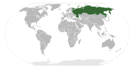 Location of Russia on world map