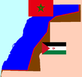 Flags of Morocco and the SADR over Western Sahara map.png
