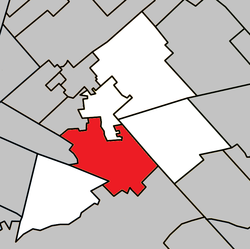 Location within La Rivière-du-Nord RCM.