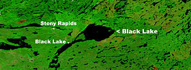 NASA map showing Black Lake