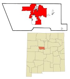 Location in the state of New Mexico