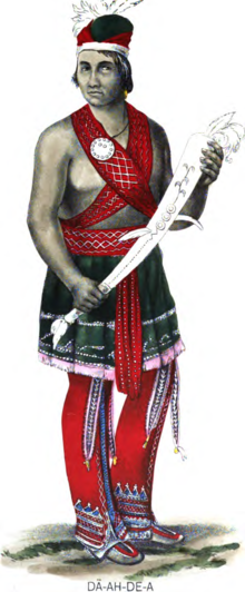 Seneca man in traditional costume