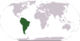 Location of South America