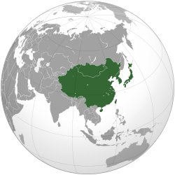 Location of East Asia