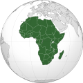 Orthographic projection of Africa