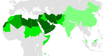 Arabic alphabet world distribution.