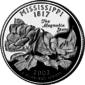 Mississippi quarter dollar coin
