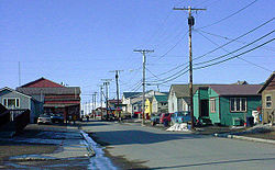 Steadman Street facing North from Front Street. Nome in May 2002