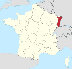 Location of Alsace