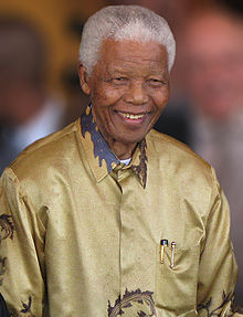 Nelson Mandela on the eve of his 90th birthday in Johannesburg in May 2008