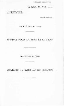 Mandate for Syria and the Lebanon.djvu