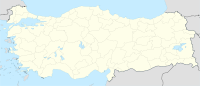 Turkey, with Istanbul pinpointed at the northwest along a thin strip of land bounded by water