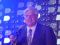 Mike Lazaridis co-founder of Research in Motion, and former chancellor of the university.