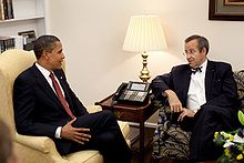 Barack Obama left sitting with Toomas Hendrik Ilves right in the White House Monday, 15 June 2009