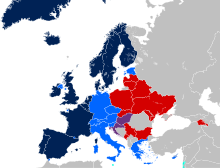 color map showing same-sex partnerships legalization in Europe