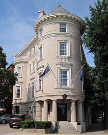 turret of Estonian Embassy Washington, D.C. by Florida Avenue and Massachusetts avenue