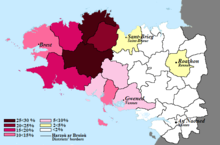 Percentage of breton speakers in the breton countries in 2004.png